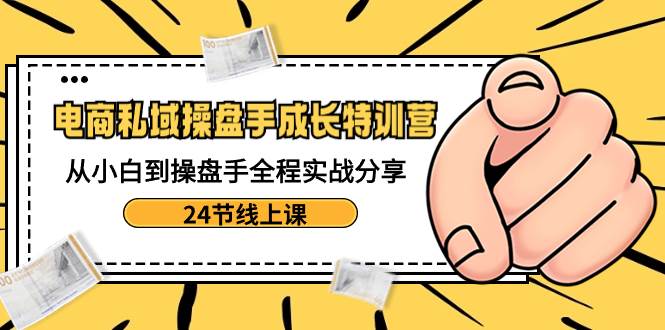 (8723期)电商私域-操盘手成长特训营:从小白到操盘手全程实战分享-24节线上课网创吧-网创项目资源站-副业项目-创业项目-搞钱项目网创吧