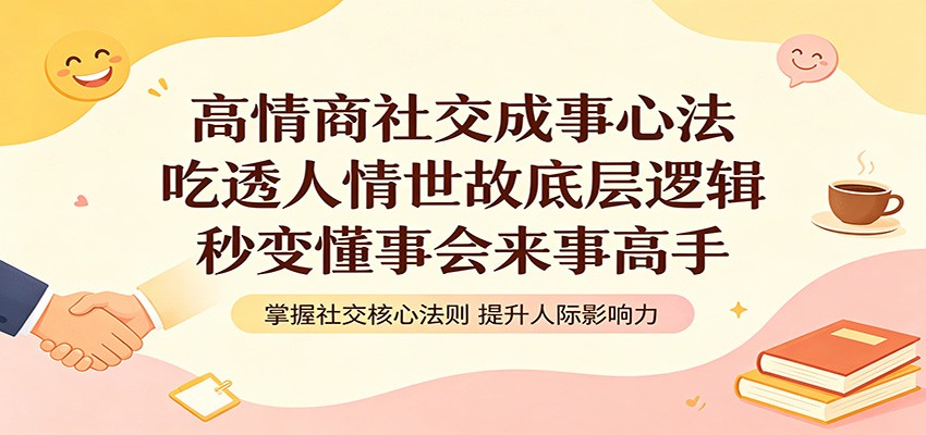 高情商社交成事心法:吃透人情世故底层逻辑,秒变懂事会来事高手网创吧-网创项目资源站-副业项目-创业项目-搞钱项目网创吧