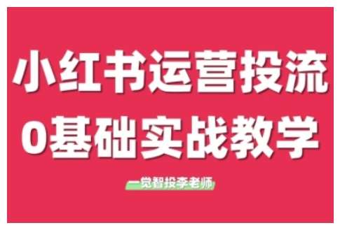 小红书运营投流,小红书广告投放从0到1的实战课,学完即可开始投放网创吧-网创项目资源站-副业项目-创业项目-搞钱项目网创吧
