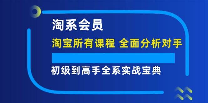 (12055期)淘系会员【淘宝所有课程,全面分析对手】,初级到高手全系实战宝典网创吧-网创项目资源站-副业项目-创业项目-搞钱项目网创吧