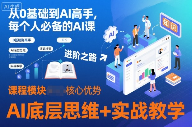 从0基础到AI高手,每个人必备的AI课,AI底层思维+实战教学网创吧-网创项目资源站-副业项目-创业项目-搞钱项目网创吧