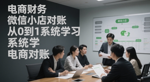 电商财务微信小店对账,从0到1系统学习电商对账网创吧-网创项目资源站-副业项目-创业项目-搞钱项目网创吧