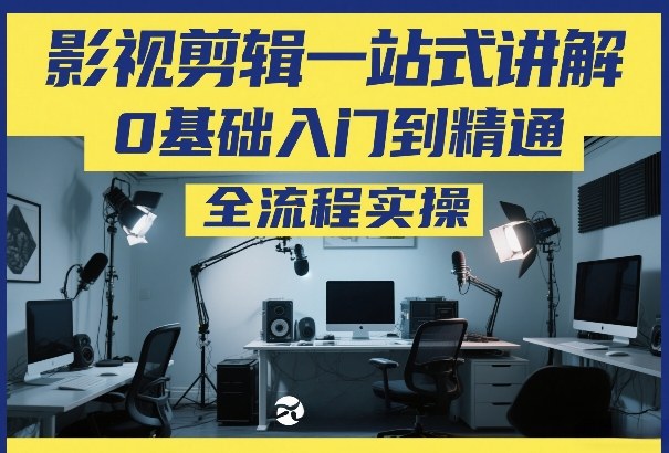 影视剪辑一站式讲解,0基础入门到精通,全流程实操网创吧-网创项目资源站-副业项目-创业项目-搞钱项目网创吧