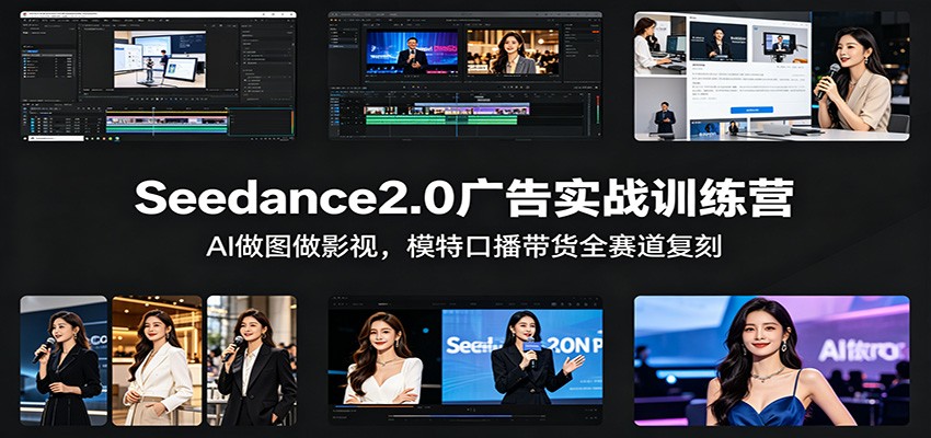 Seedance2.0广告实战训练营：AI做图做影视，模特口播带货全赛道复刻网创吧-网创项目资源站-副业项目-创业项目-搞钱项目网创吧