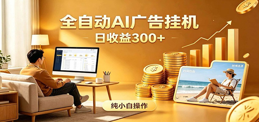 AI风口项目，全程解放双手，后台自动运行赚取收益，每天稳定收益300+网创吧-网创项目资源站-副业项目-创业项目-搞钱项目网创吧