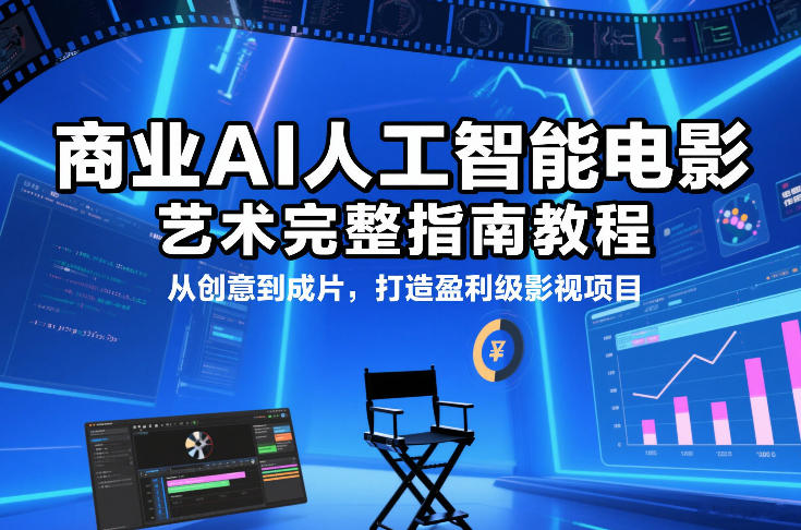 商业AI人工智能电影制作的艺术完整指南教程,从创意到成片,打造盈利级影视项目网创吧-网创项目资源站-副业项目-创业项目-搞钱项目网创吧