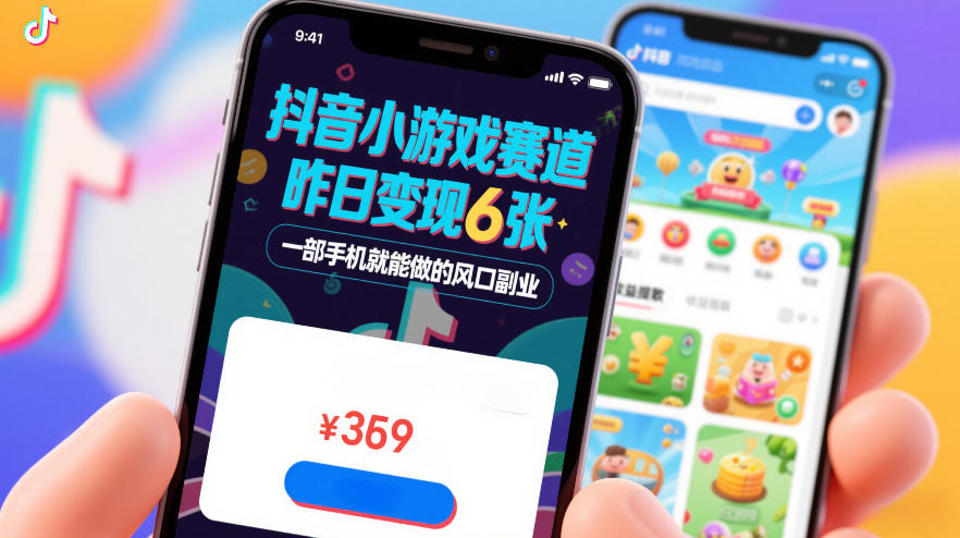 抖音小游戏赛道,昨日变现600+,零基础一部手机就能做的风口副业【揭秘】网创吧-网创项目资源站-副业项目-创业项目-搞钱项目网创吧