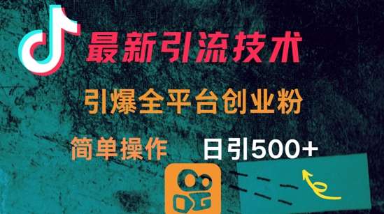 最新引流方法,引爆全平台的一个创业粉,简单操作日引300+网创吧-网创项目资源站-副业项目-创业项目-搞钱项目网创吧