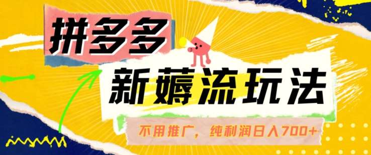 拼多多最新薅流玩法,无需开车推广,纯靠自然流吃饭-单纯赚50+利润,日入700+【揭秘】网创吧-网创项目资源站-副业项目-创业项目-搞钱项目网创吧