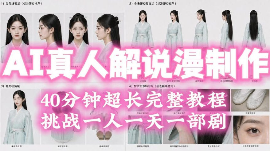 2026年AI真人解说漫剧自动批量化制作教程,40分钟超长完整,自动批量化制作,挑战一人一天一部剧!网创吧-网创项目资源站-副业项目-创业项目-搞钱项目网创吧
