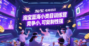 淘宝蓝海小类目训练营, 竞争小,可复制性强网创吧-网创项目资源站-副业项目-创业项目-搞钱项目网创吧