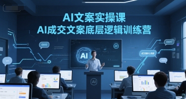 AI文案实操课，AI成交文案底层逻辑训练营网创吧-网创项目资源站-副业项目-创业项目-搞钱项目网创吧