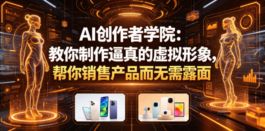 AI创作者学院:教你制作逼真的虚拟形象,帮你销售产品而无需露面【原创双语字幕】网创吧-网创项目资源站-副业项目-创业项目-搞钱项目网创吧