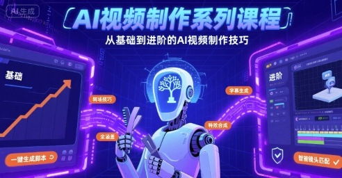 AI视频制作系列课程,从基础到进阶的AI视频制作技巧全涵盖网创吧-网创项目资源站-副业项目-创业项目-搞钱项目网创吧