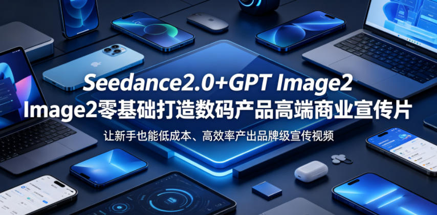 Seedance2.0+GPT Image2零基础打造数码产品高端商业宣传片,让新手也能低成本、高效率产出品牌级宣传视频网创吧-网创项目资源站-副业项目-创业项目-搞钱项目网创吧