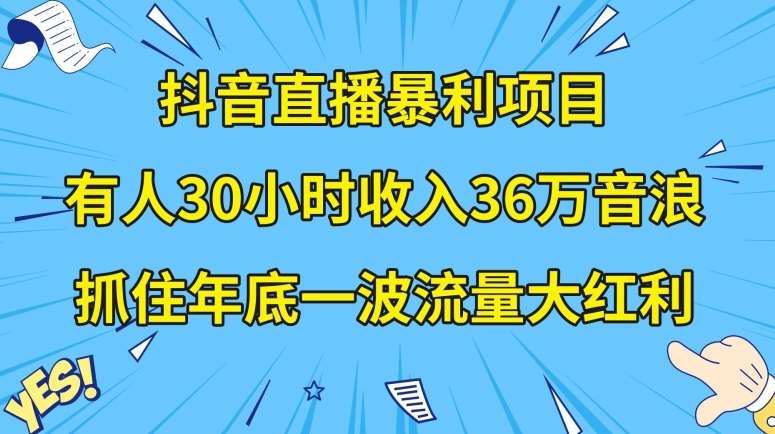 抖音直播暴利项目,有人30小时收入36万音浪,公司宣传片年会视频制作,抓住年底一波流量大红利【揭秘】网创吧-网创项目资源站-副业项目-创业项目-搞钱项目网创吧