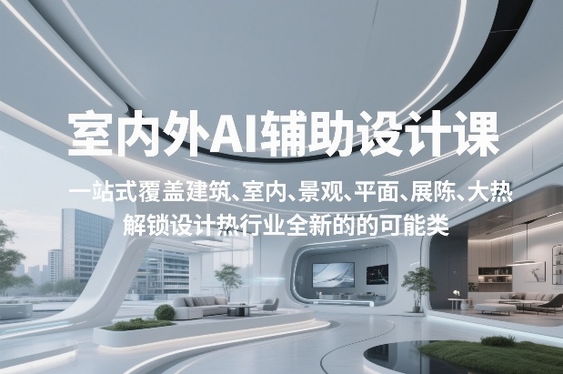 室内外AI设计课,一站式覆盖建筑、室内、景观、平面、展陈五大热门品类,解锁设计行业的全新可能网创吧-网创项目资源站-副业项目-创业项目-搞钱项目网创吧