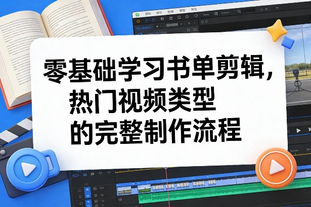 零基础学习书单剪辑,热门视频类型的完整制作流程(更新2026)网创吧-网创项目资源站-副业项目-创业项目-搞钱项目网创吧