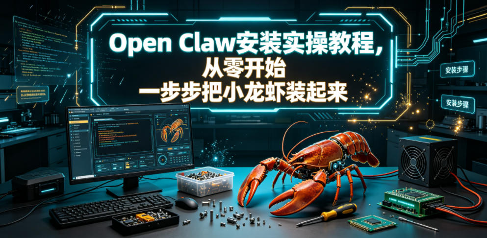 Open Claw安装实操教程,从零开始一步步一步步把小龙虾装起来网创吧-网创项目资源站-副业项目-创业项目-搞钱项目网创吧