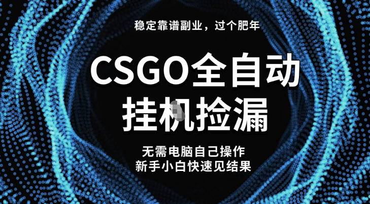 【稳定副业】全球最热门游戏CSGO全自动捡漏,最新玩法,新手小白日入5张+【揭秘】网创吧-网创项目资源站-副业项目-创业项目-搞钱项目网创吧
