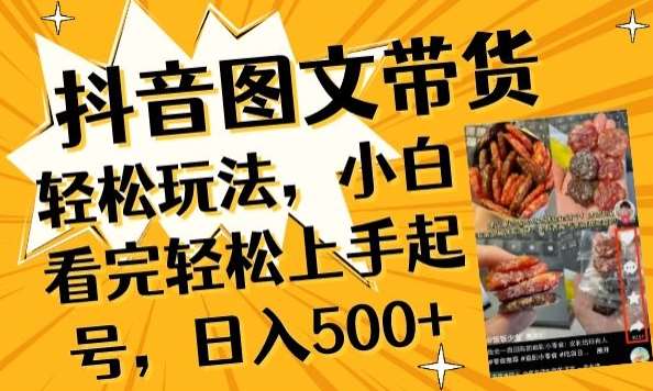 抖音图文带货已过时?那你不如仔细看看这个，小白看完轻松上手起号，日入500+不是梦【揭秘】网创吧-网创项目资源站-副业项目-创业项目-搞钱项目网创吧