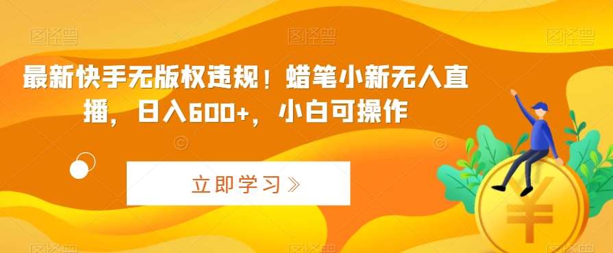最新快手无版权违规!蜡笔小新无人直播,日入600+,小白可操作【揭秘】网创吧-网创项目资源站-副业项目-创业项目-搞钱项目网创吧