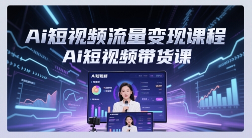 Ai短视频流量变现课程,Ai短视频带货课网创吧-网创项目资源站-副业项目-创业项目-搞钱项目网创吧