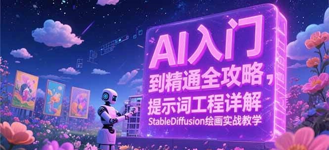 AI入门到精通全攻略,提示词工程详解,StableDiffusion绘画实战教学网创吧-网创项目资源站-副业项目-创业项目-搞钱项目网创吧