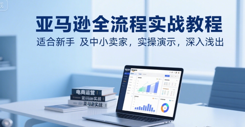 亚马逊全流程实战教程，适合新手及中小卖家，实操演示，深入浅出网创吧-网创项目资源站-副业项目-创业项目-搞钱项目网创吧