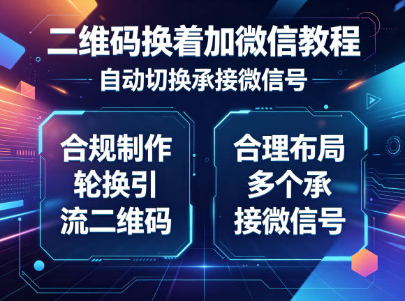 二维码换着加微信教程,自动切换承接微信号,合规制作轮换引流二维码,合理布局多个承接微信号网创吧-网创项目资源站-副业项目-创业项目-搞钱项目网创吧