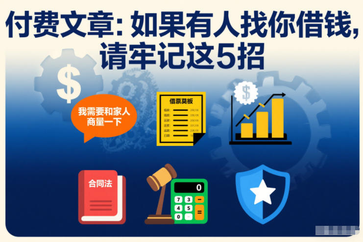 付费文章:如果有人找你借钱,请牢记这5招网创吧-网创项目资源站-副业项目-创业项目-搞钱项目网创吧