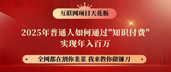 镰刀训练营超级IP合伙人,25年普通人如何通过“知识付费”年入百万!网创吧-网创项目资源站-副业项目-创业项目-搞钱项目网创吧