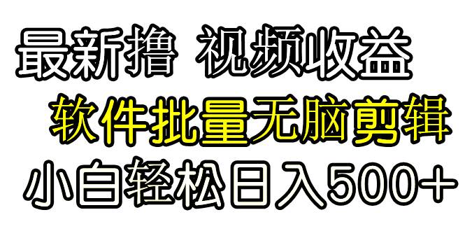 (9569期)发视频撸收益,软件无脑批量剪辑,第一天发第二天就有钱网创吧-网创项目资源站-副业项目-创业项目-搞钱项目网创吧
