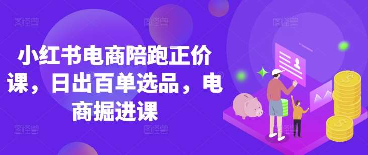 小红书电商陪跑正价课，小红书官方认证电商讲师教学，日出百单选品，电商掘进课网创吧-网创项目资源站-副业项目-创业项目-搞钱项目网创吧