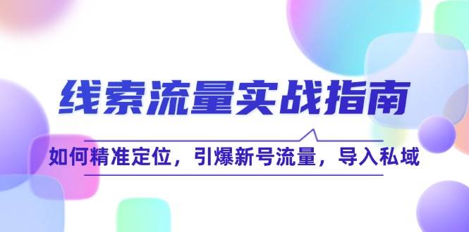 (12382期)线 索 流 量-实战指南:如何精准定位,引爆新号流量,导入私域网创吧-网创项目资源站-副业项目-创业项目-搞钱项目网创吧