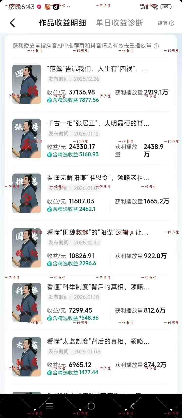 抖音300w粉丝博主的政史类科普视频教学，有大流量扶持，拿伙伴伙伴+精选独家双份收益网创吧-网创项目资源站-副业项目-创业项目-搞钱项目网创吧
