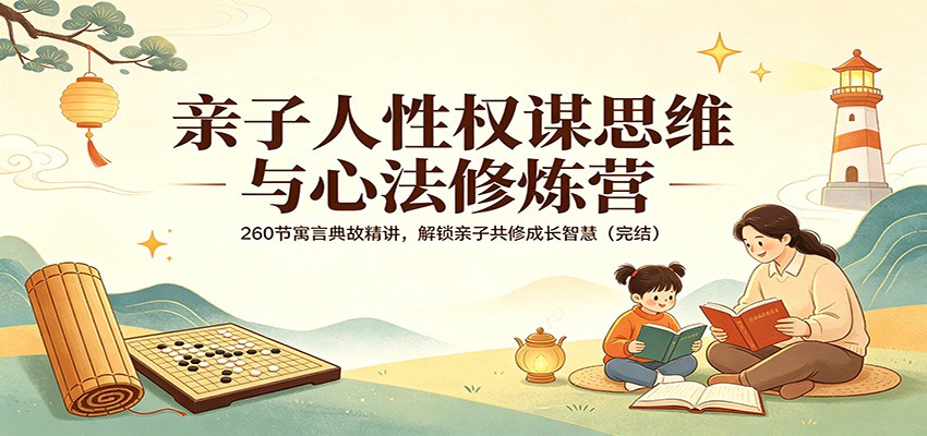 亲子人性权谋思维与心法修炼营:260节寓言典故精讲,解锁亲子共修成长智慧(完结)网创吧-网创项目资源站-副业项目-创业项目-搞钱项目网创吧