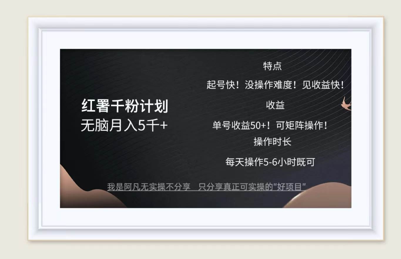 (12560期)红薯千粉计划无脑月入5千+!既做既赚!网创吧-网创项目资源站-副业项目-创业项目-搞钱项目网创吧