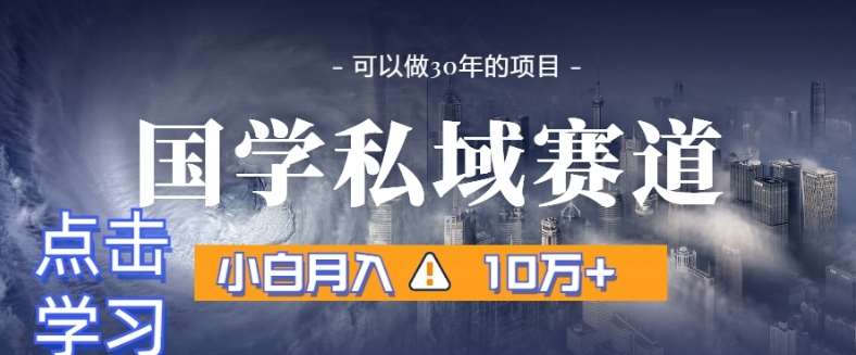 暴力国学私域赛道,小白月入10万+,引流+转化完整流程【揭秘】网创吧-网创项目资源站-副业项目-创业项目-搞钱项目网创吧
