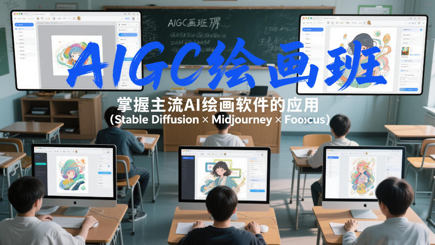 AIGC绘画班,掌握主流Ai绘画软件的应用(Stable Diffusion x Midjourney x Fooocus)网创吧-网创项目资源站-副业项目-创业项目-搞钱项目网创吧