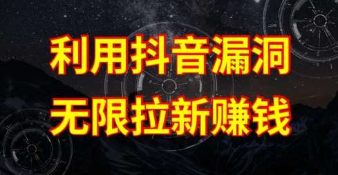 利用抖音链接漏洞,无限拉新赚钱【漏洞原理+操作流程】【揭秘】网创吧-网创项目资源站-副业项目-创业项目-搞钱项目网创吧