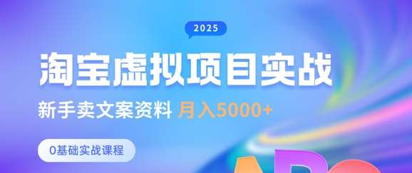 淘宝虚拟项目垂直玩法,新手卖文案资料,月入5k+网创吧-网创项目资源站-副业项目-创业项目-搞钱项目网创吧