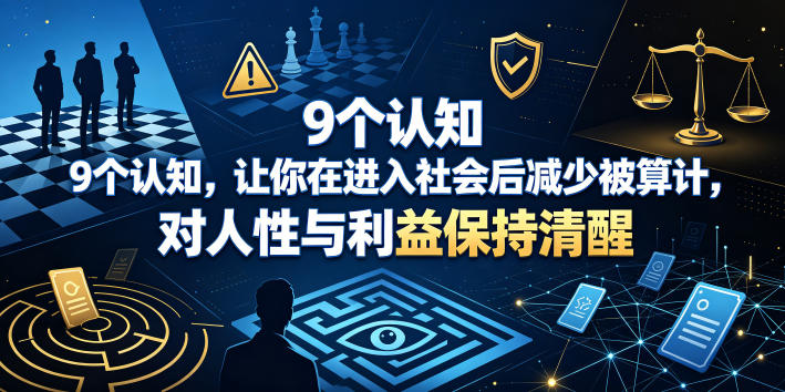 付费文章:9个认知,让你在进入社会后减少被算计,对人性与利益保持清醒网创吧-网创项目资源站-副业项目-创业项目-搞钱项目网创吧
