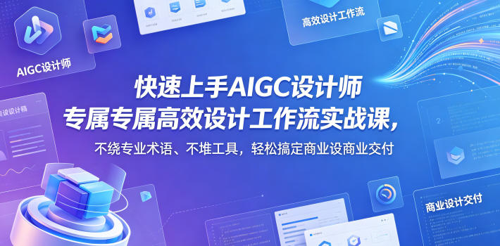 快速上手AIGC设计师专属高效设计工作流实战课,不绕专业术语、不堆工具,轻松搞定商业设计交付网创吧-网创项目资源站-副业项目-创业项目-搞钱项目网创吧
