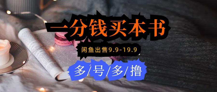 (9695期)每天花1分钱买一本书,闲鱼出售9.9-19.9不等,多账号多撸 新手小白均可操作网创吧-网创项目资源站-副业项目-创业项目-搞钱项目网创吧