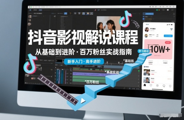 抖音百万粉丝影视解说课程,基础到进阶课,适合新手和进阶学习网创吧-网创项目资源站-副业项目-创业项目-搞钱项目网创吧
