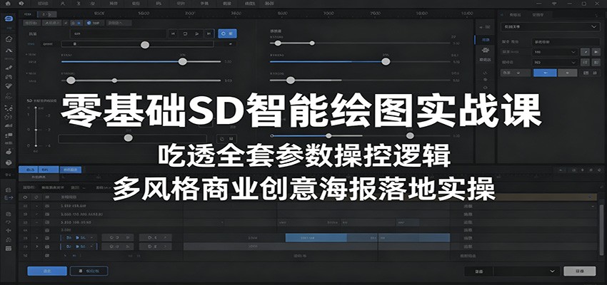 零基础SD智能绘图实战课：吃透全套参数操控逻辑，多风格商业创意海报落地实操网创吧-网创项目资源站-副业项目-创业项目-搞钱项目网创吧