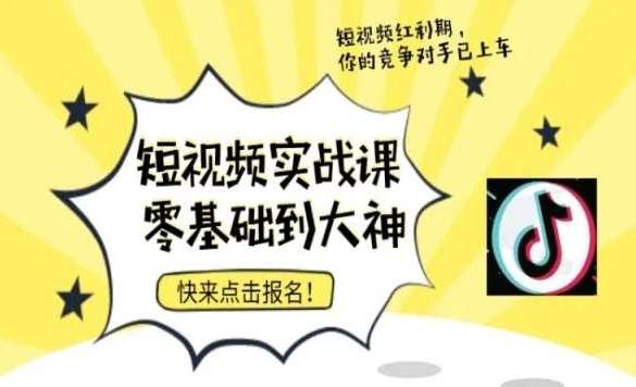 短视频零基础落地实操训练营,短视频实战课零基础到大神网创吧-网创项目资源站-副业项目-创业项目-搞钱项目网创吧