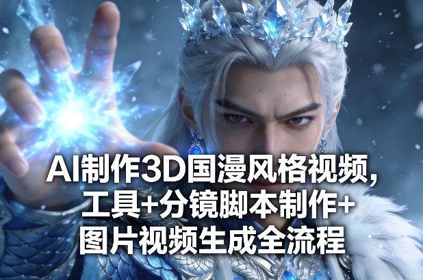 AI制作3D国漫风格视频,工具+分镜脚本制作+图片视频生成全流程网创吧-网创项目资源站-副业项目-创业项目-搞钱项目网创吧