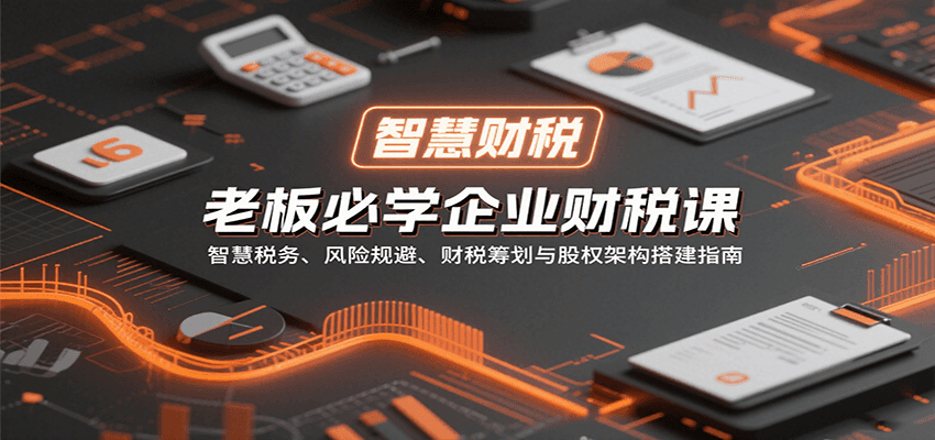 老板必学企业财税课：智慧税务、风险规避、财税筹划与股权架构搭建指南网创吧-网创项目资源站-副业项目-创业项目-搞钱项目网创吧